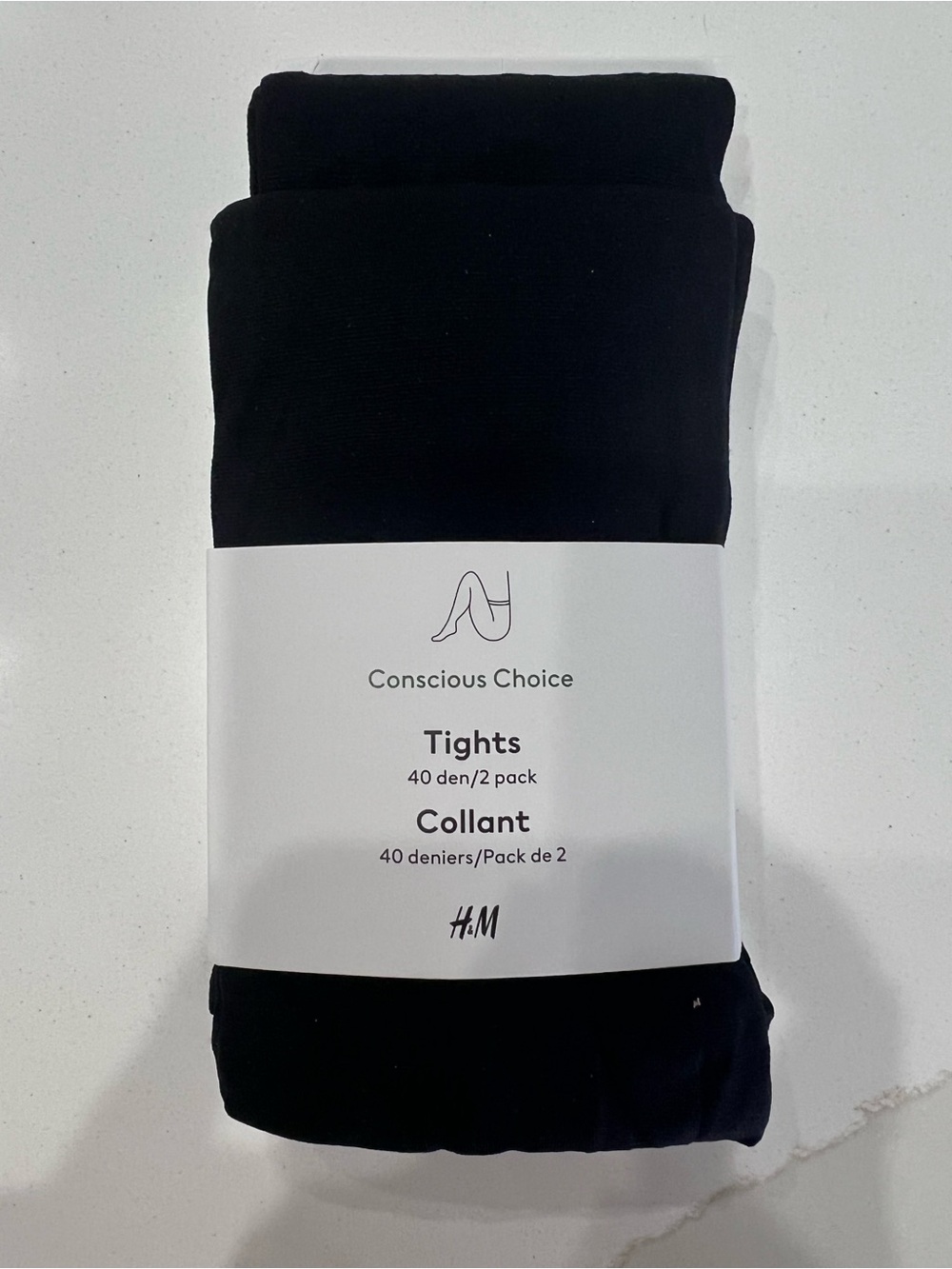 H&M Black Conscious Choice 2-Pack Tights